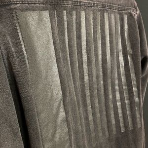 Zara MENS M distressed black denim shirt/jacket